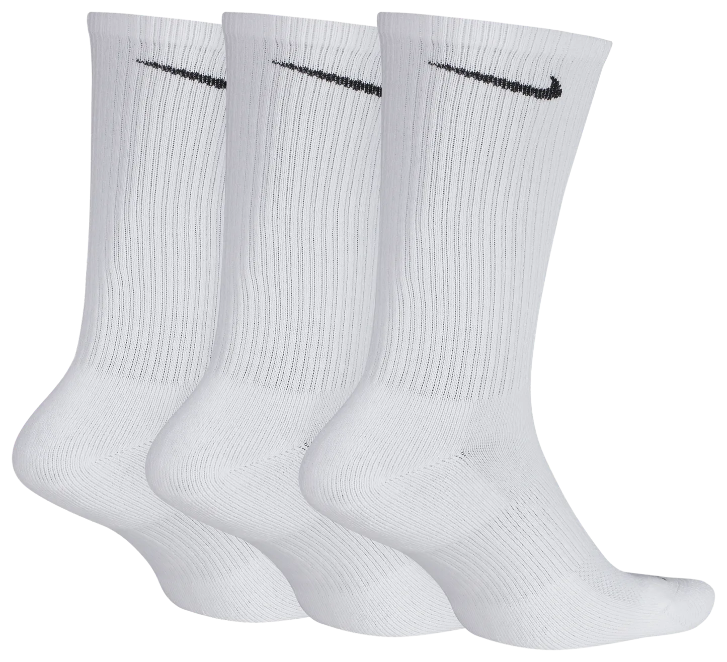 Nike 3 Pack Dri-FIT Plus Crew Socks - Black/White - Image 3