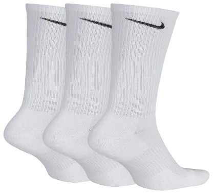 Nike 3 Pack Dri-FIT Plus Crew Socks - Black/White - Image 3
