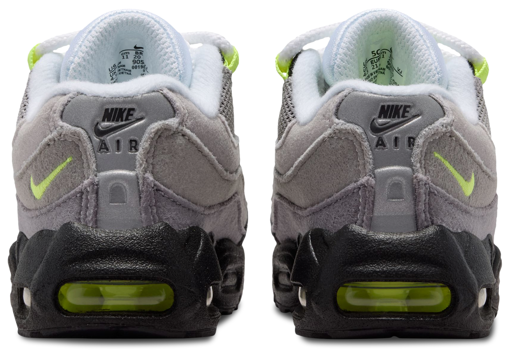 Nike Air Max 95 童款 - Anthracite/Black/Neon Yellow - Image 3