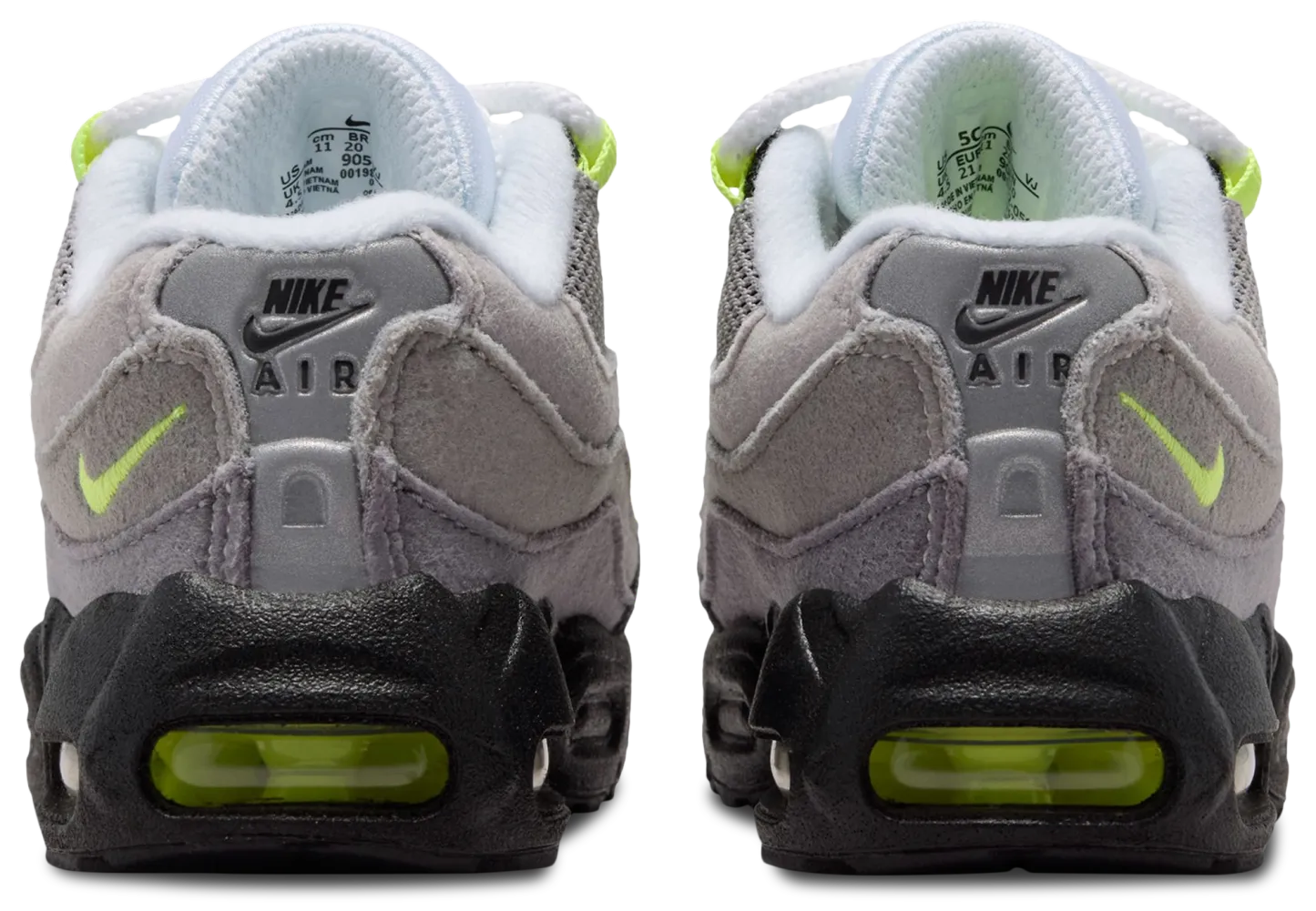 Nike Air Max 95 童款 - Anthracite/Black/Neon Yellow - Image 3