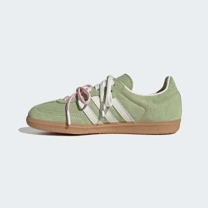 adidas SAMBA MATCHA Shoes - Magic Lime / Off White / Gum - View 9