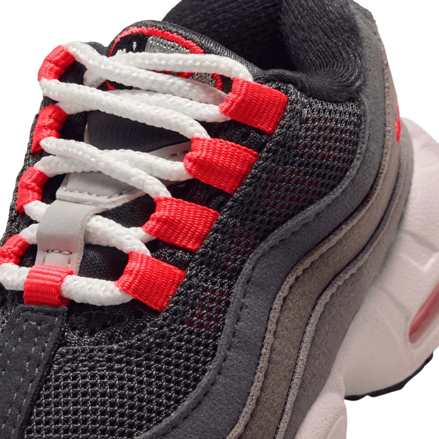 Nike Air Max 95 童款 - Gray/Red - Image 7