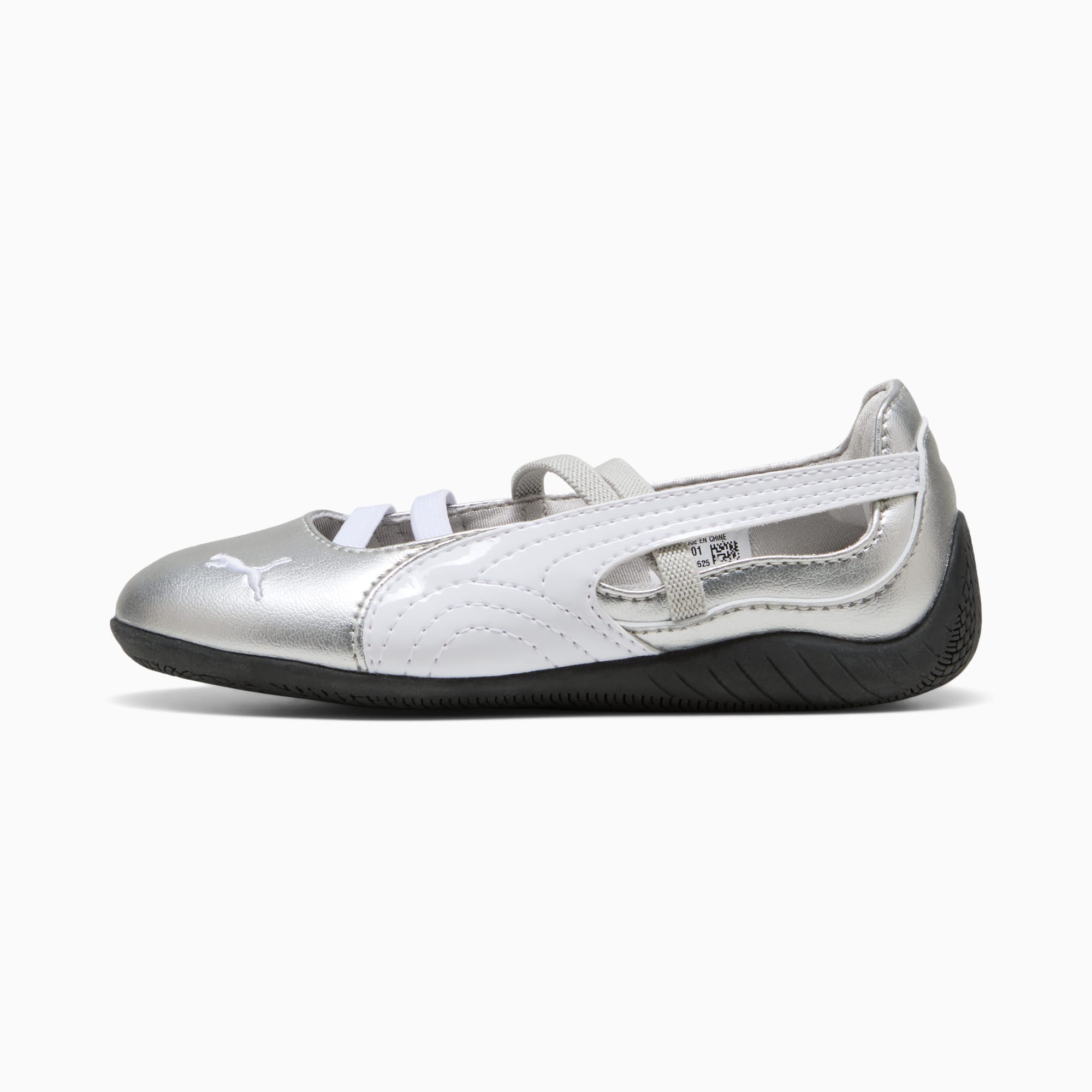 Speedcat Ballet Metallic Little Kids' Shoes - Ash Gray-PUMA White - 1