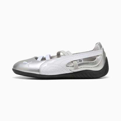 Speedcat Ballet Metallic Little Kids' Shoes - Ash Gray-PUMA White - 1