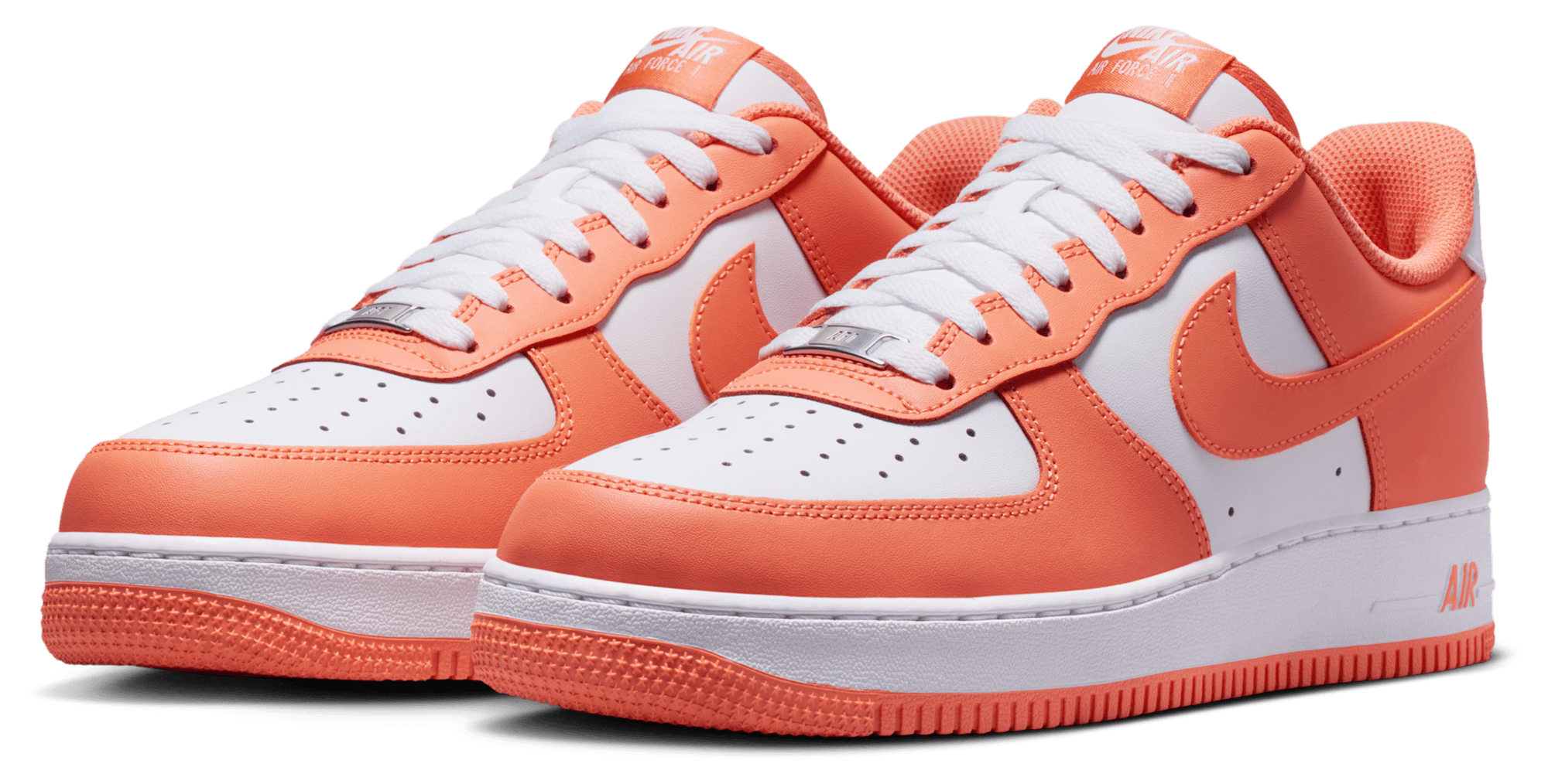 Nike Air Force 1 Low '07 - White/White/Orange Frost - Image 6