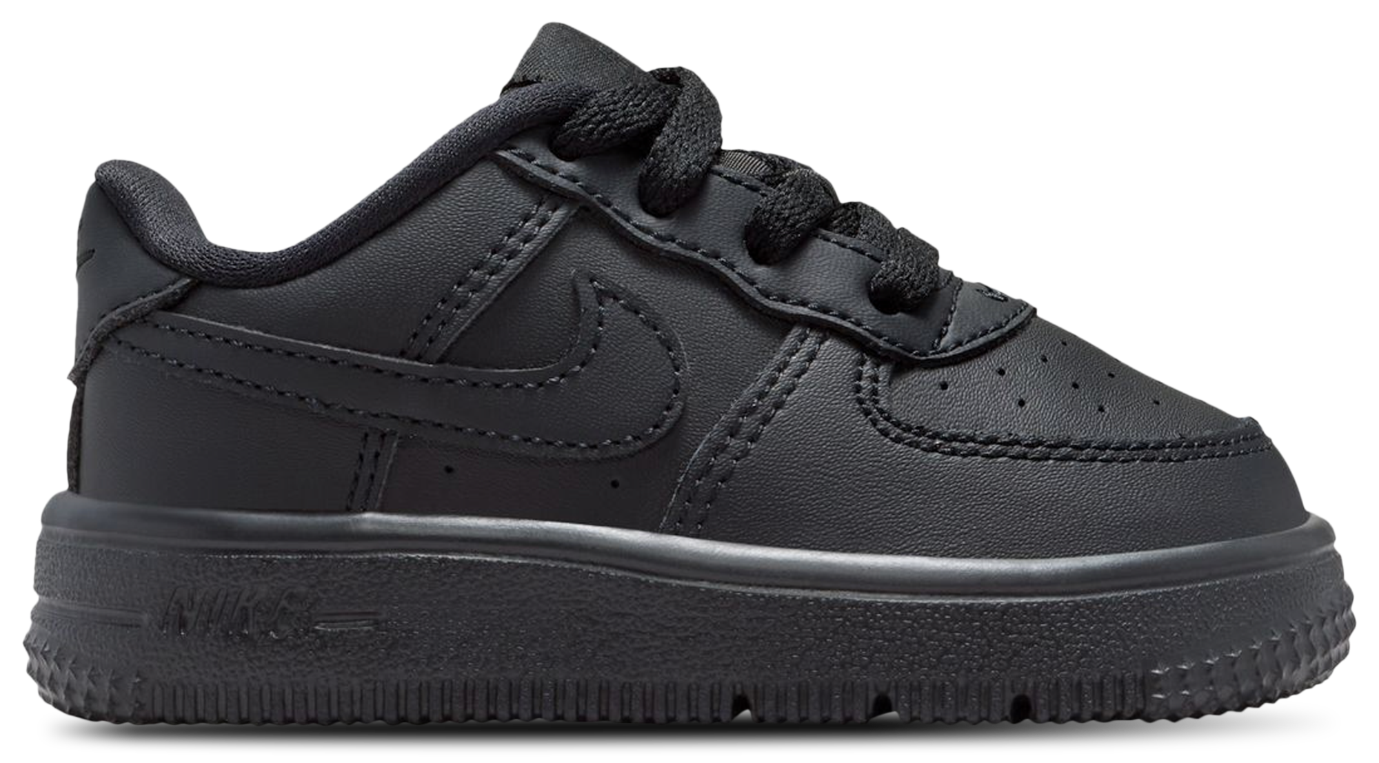 Nike Air Force 1 Low Lace 童款 - Black/Black - Image 1