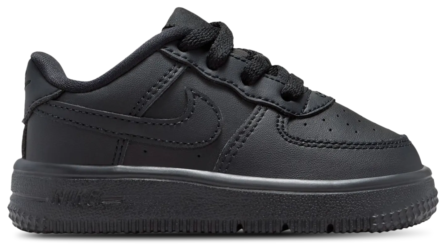 Nike Air Force 1 Low Lace 童款 - Black/Black - Image 1
