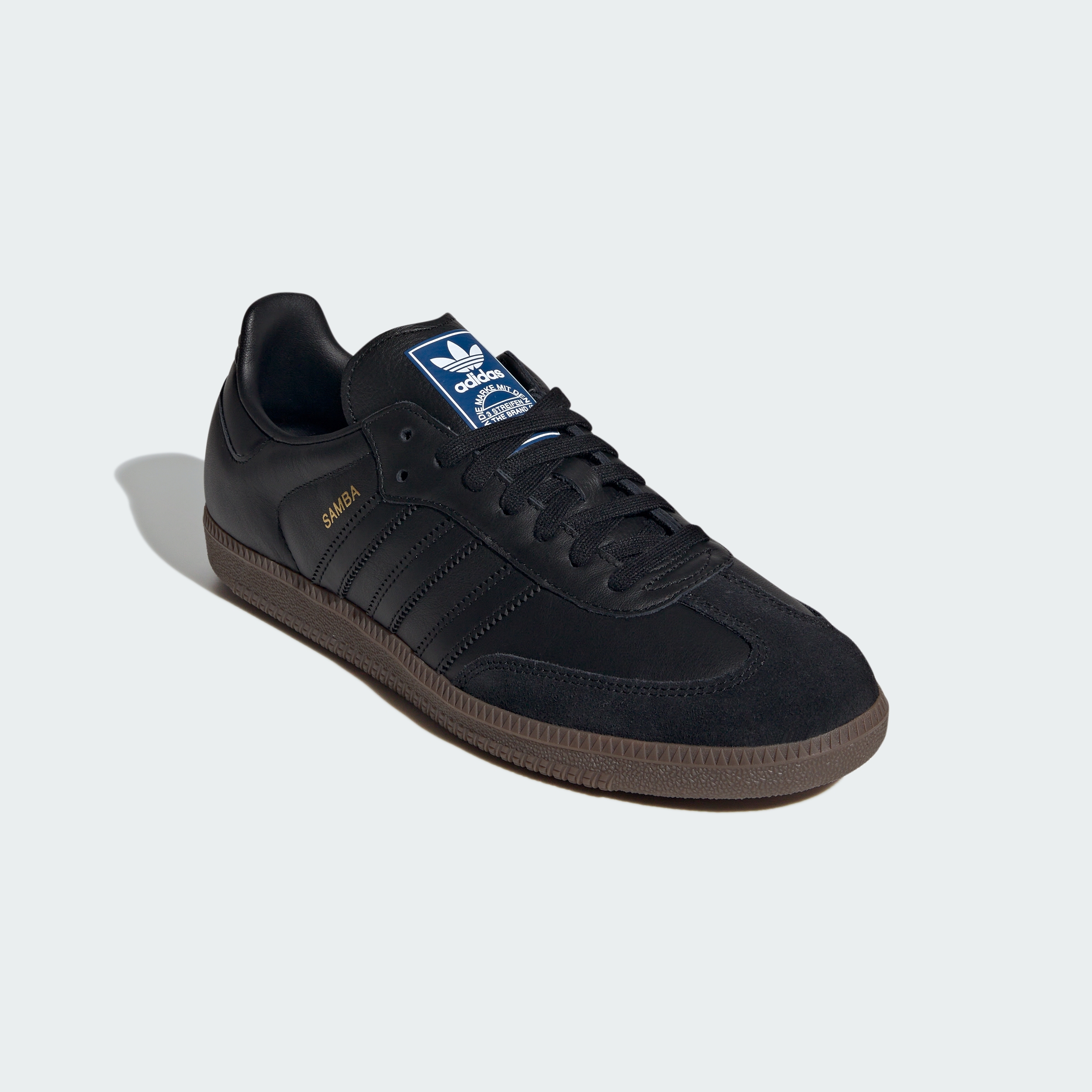 adidas Samba OG Shoes - Core Black / Core Black / Gum - View 5