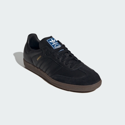 adidas Samba OG Shoes - Core Black / Core Black / Gum - View 5