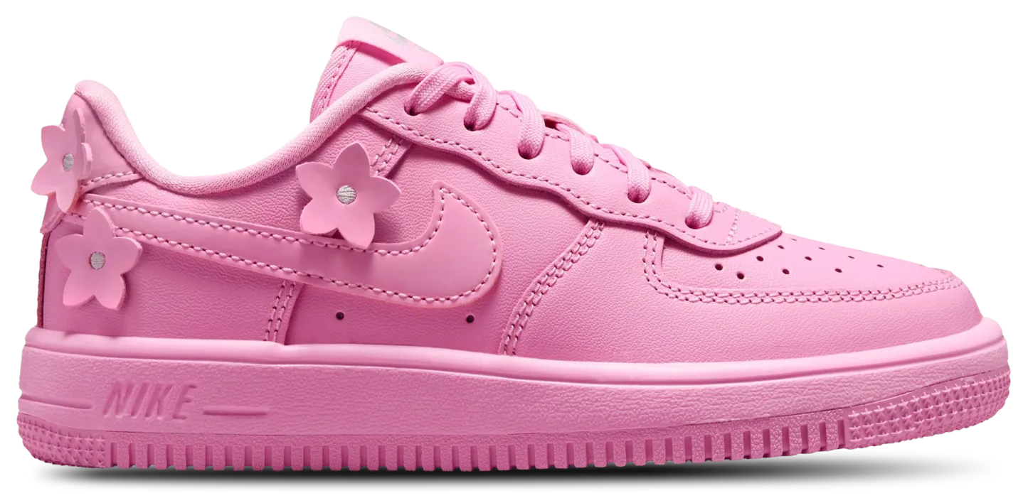 Nike Air Force 1 Low 童款 - Silver/Pink - Image 1