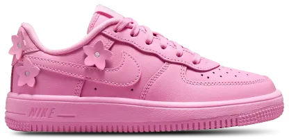 Nike Air Force 1 Low 童款 - Silver/Pink - Image 1