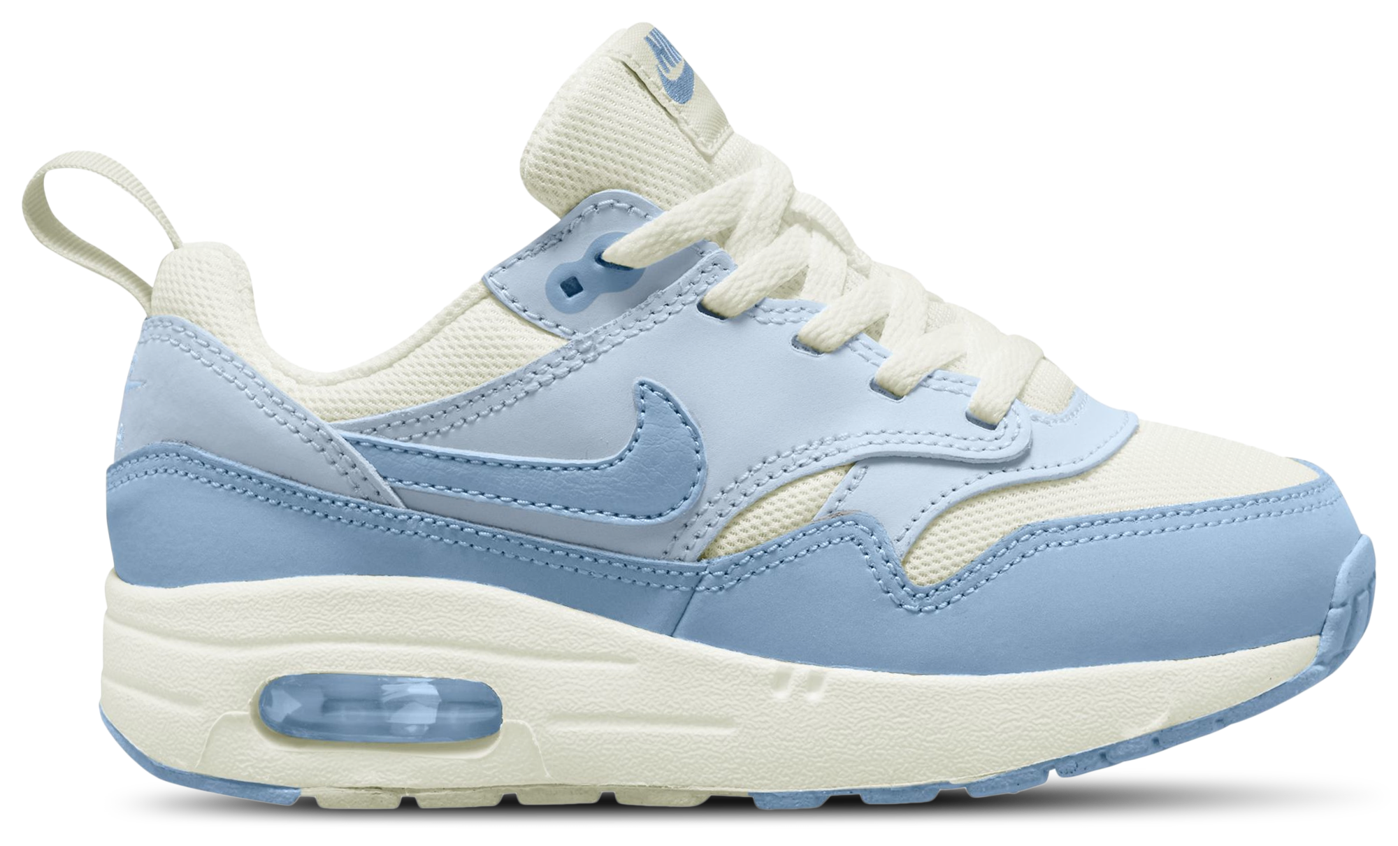 Nike Air Max 1 EasyOn 童款 - Sail/Blue - Image 1