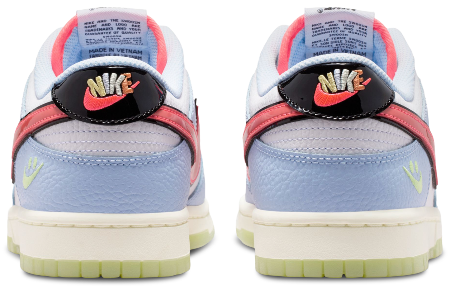 Nike Dunk Low - Hydrogen Blue/Flash Crimson/White - Image 3