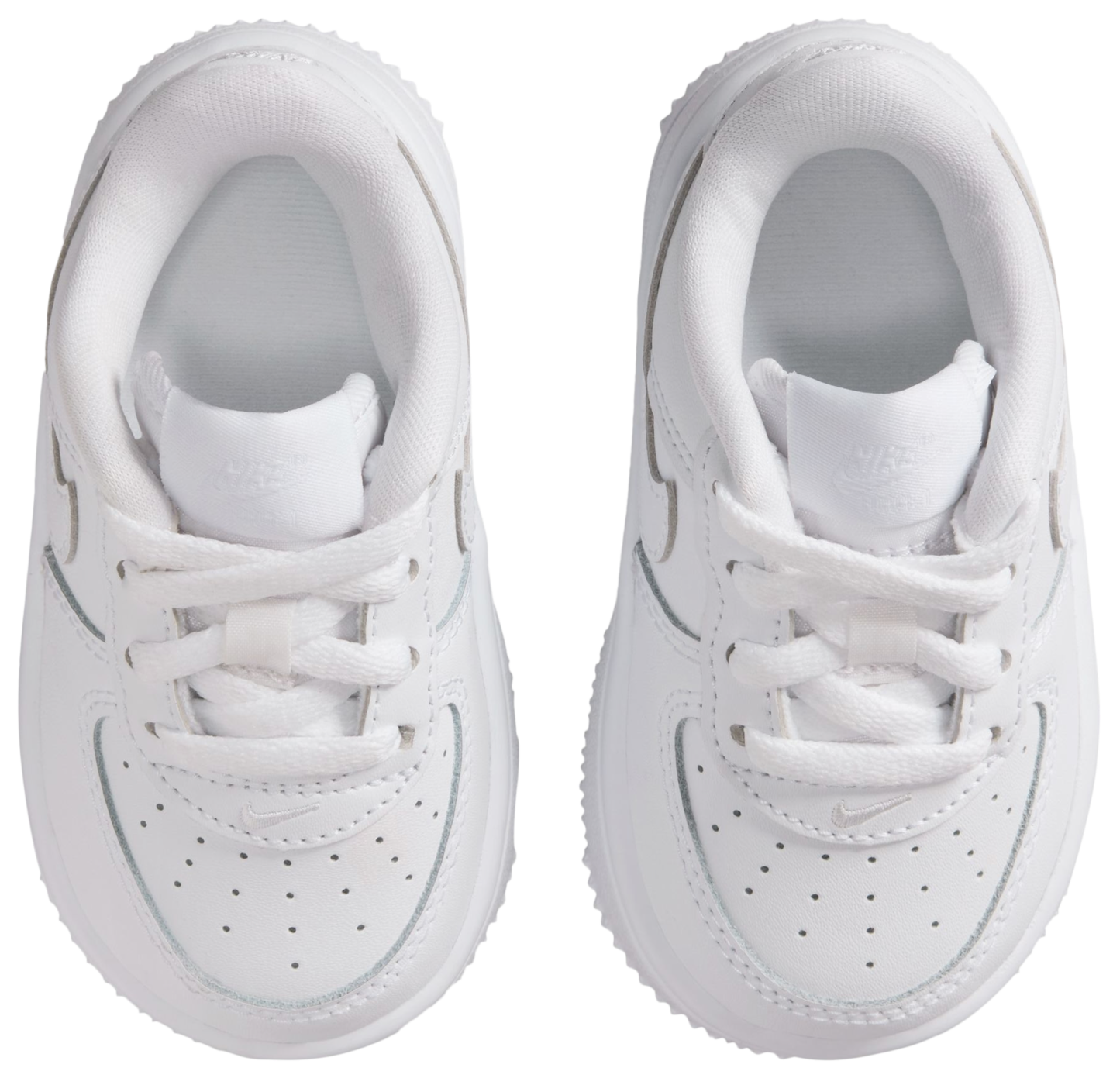 Nike Air Force 1 Low Lace 童款 - White/White - Image 4