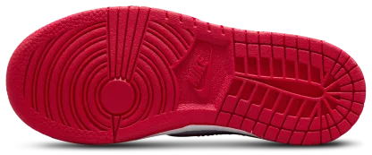 Nike Dunk Low 童款 - White/University Red - Image 5