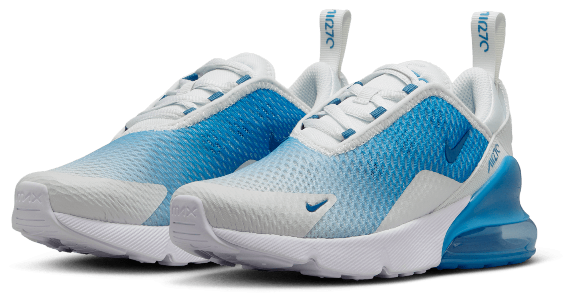 Nike Air Max 270 童款 - Off White/Court Blue/Dutch Blue - Image 6