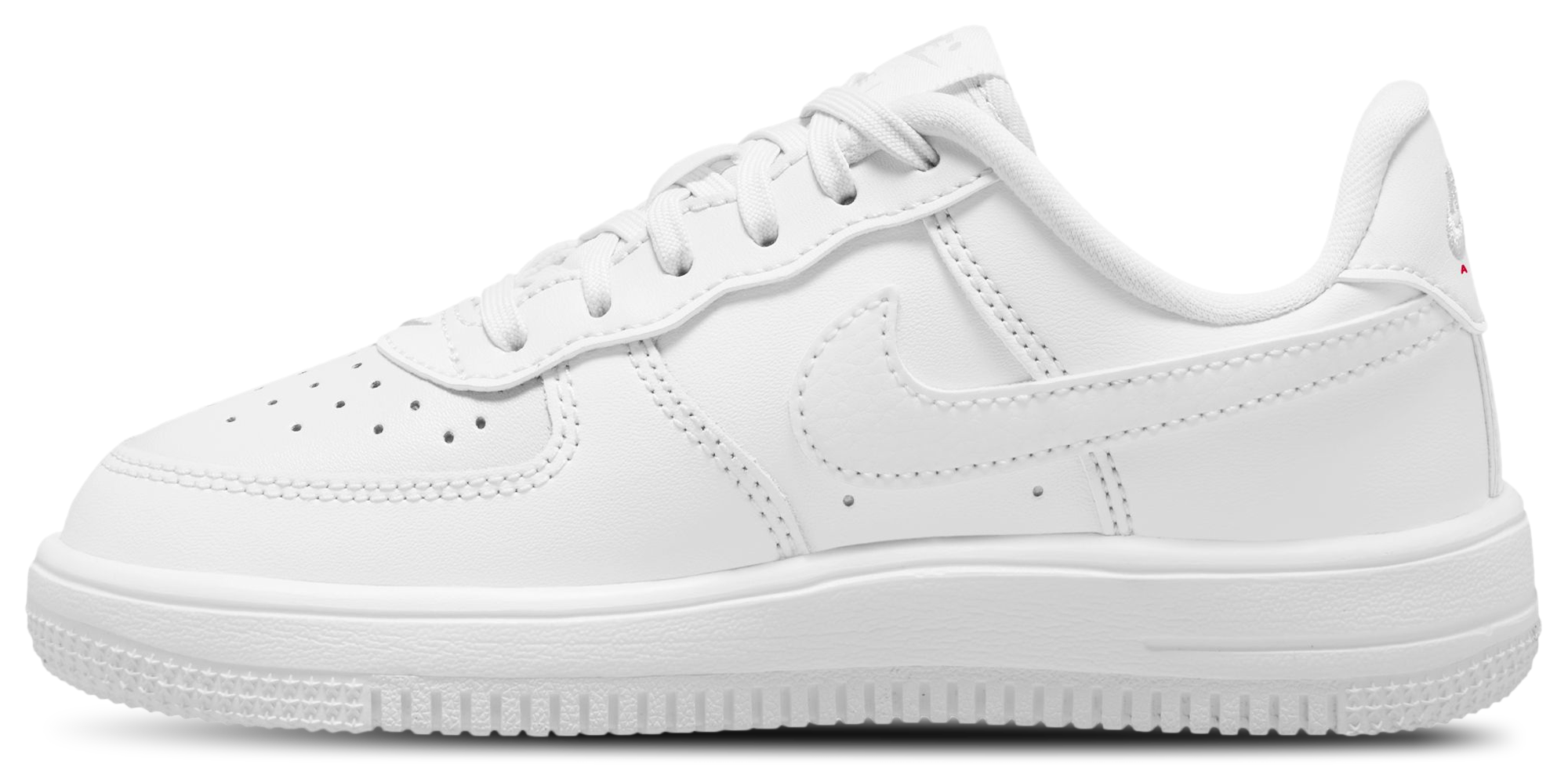 Nike Air Force 1 Low Lace 童款 - White/White - Image 2