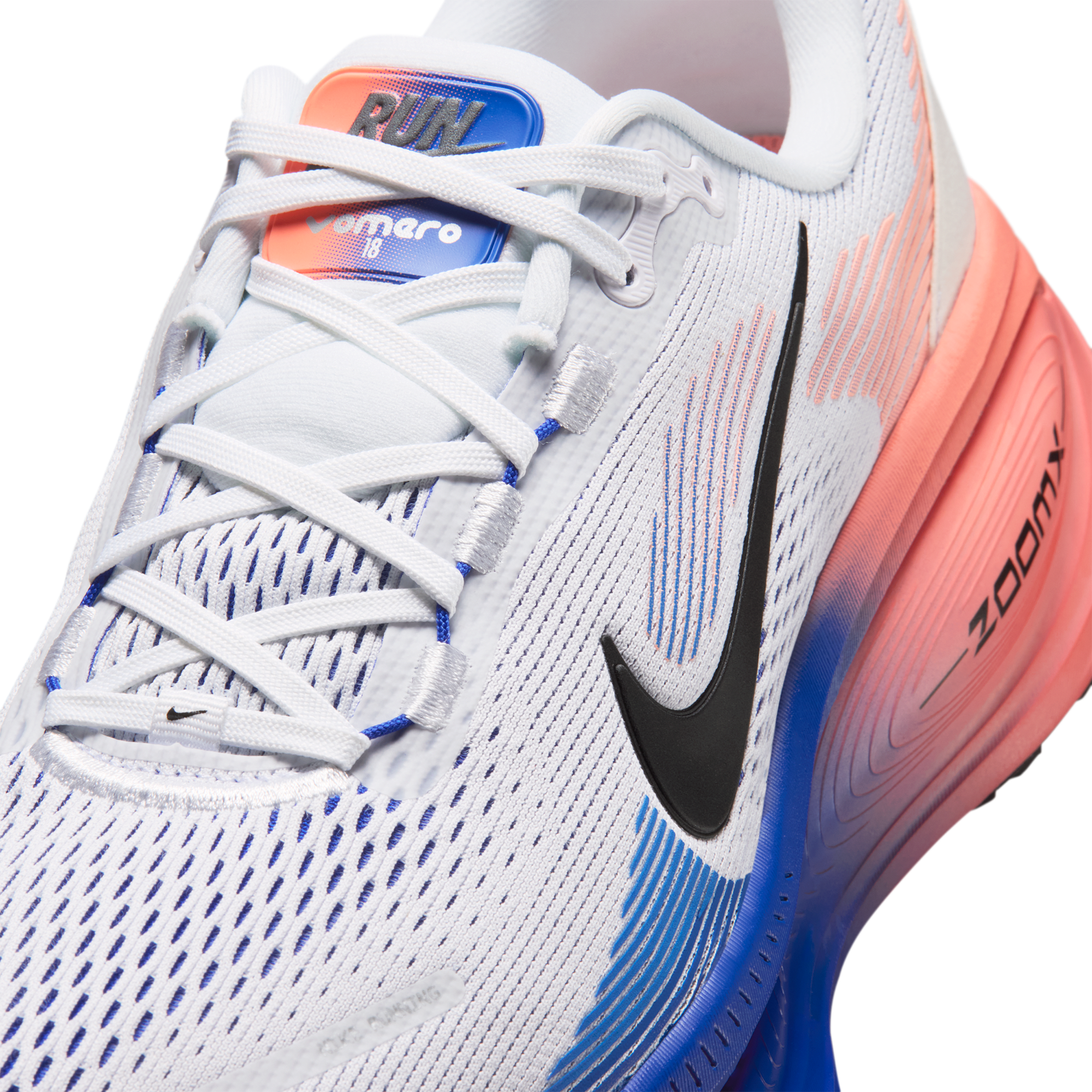 Nike Vomero 18 - White/Black/Racer Blue - Image 7