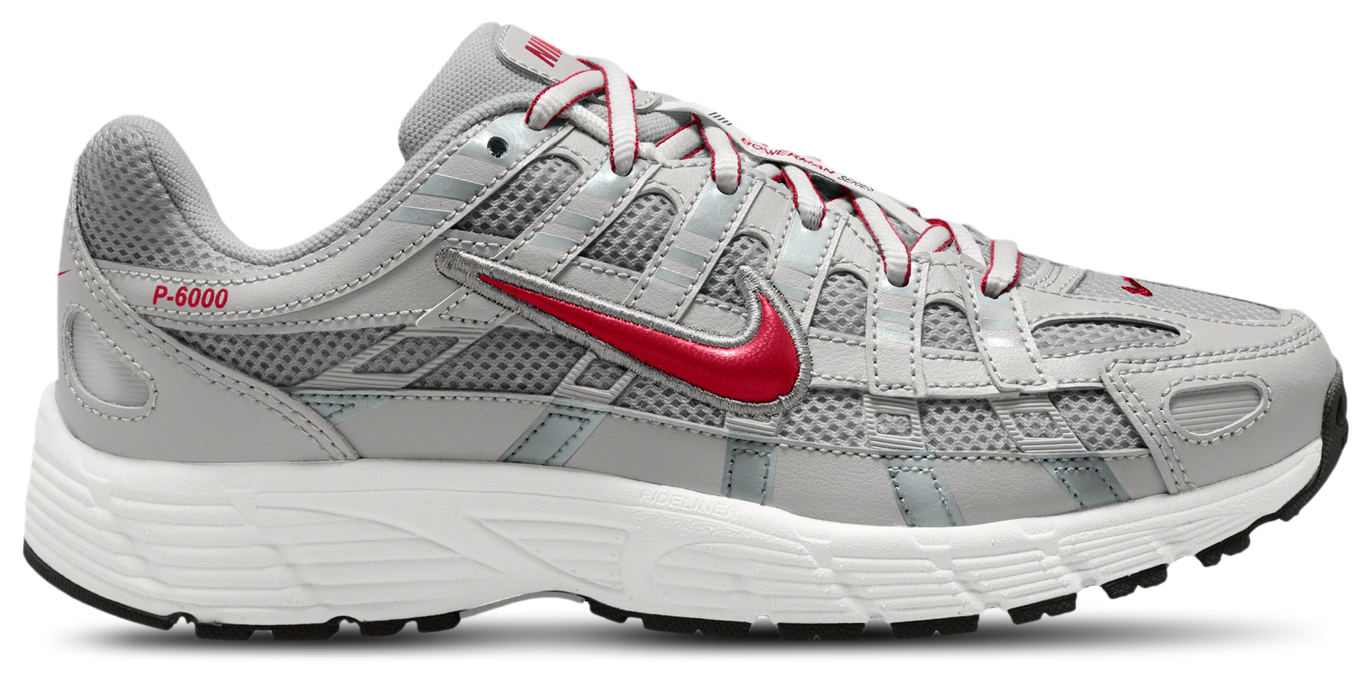 Nike P-6000 童款 - Gym Red/Metallic Silver - Image 1