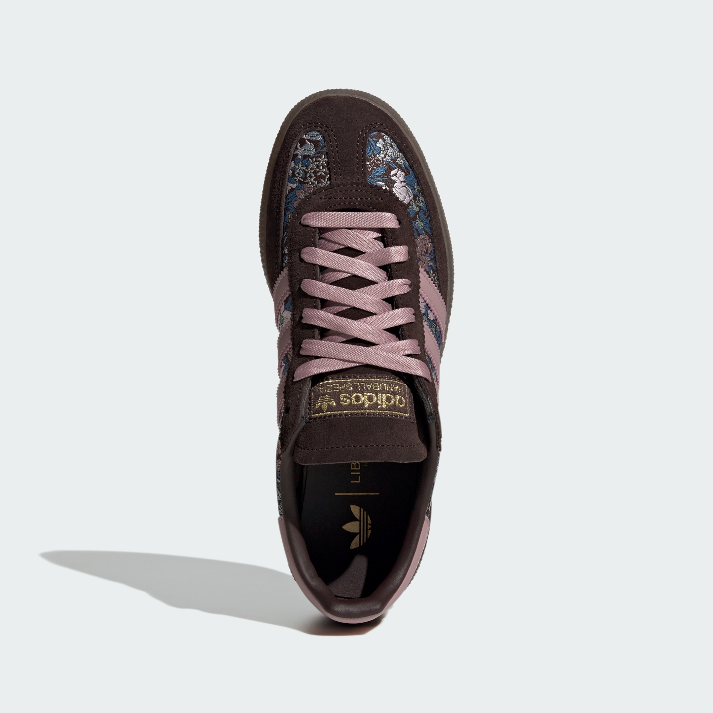 adidas HANDBALL SPEZIAL x LIBERTY LONDON SHOES - Aurora Coffee / Magic Mauve / Gum - View 4