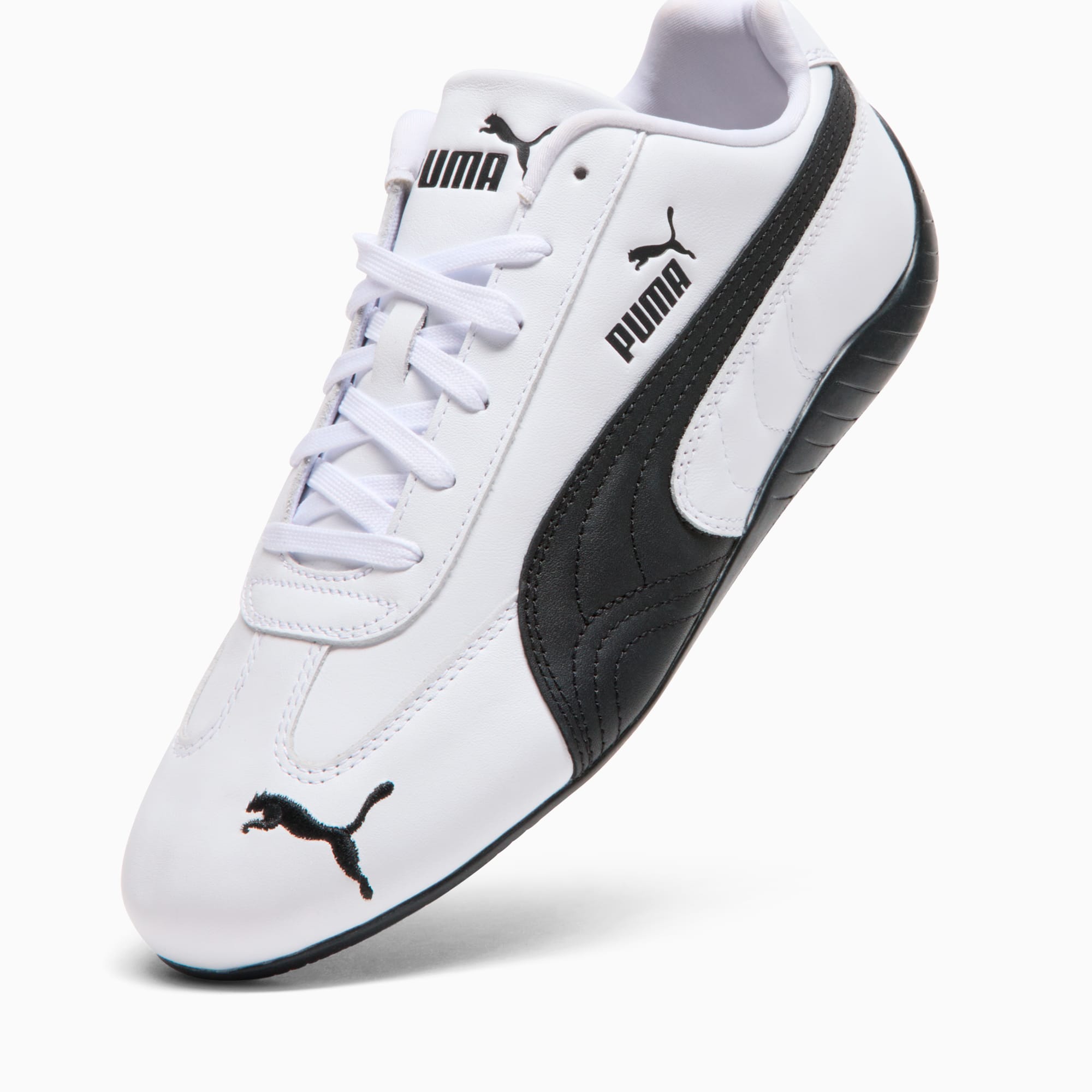 Speedcat Full Leather Men's Sneakers - PUMA White-PUMA Black - 8