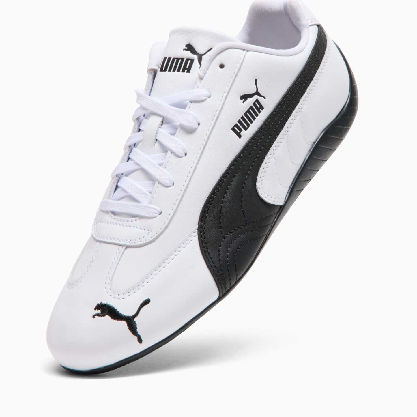 Speedcat Full Leather Men's Sneakers - PUMA White-PUMA Black - 8