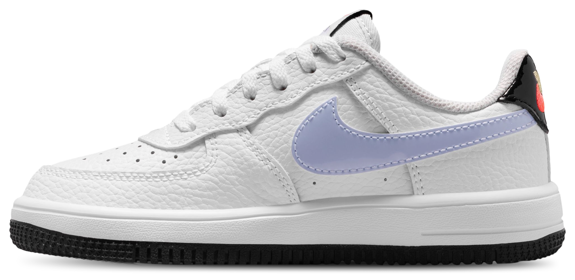 Nike Force 1 Low BP Lace FL1 童款 - White/Flash Crimson/Hydrogen Blue - Image 2