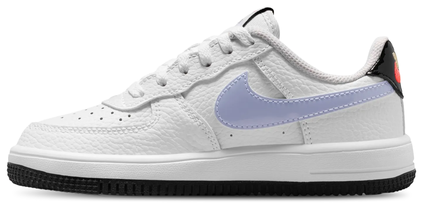Nike Force 1 Low BP Lace FL1 童款 - White/Flash Crimson/Hydrogen Blue - Image 2