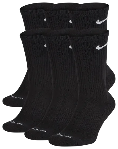 Nike 6 Pack Everyday Plus Cushioned Socks - Black/White - Image 1