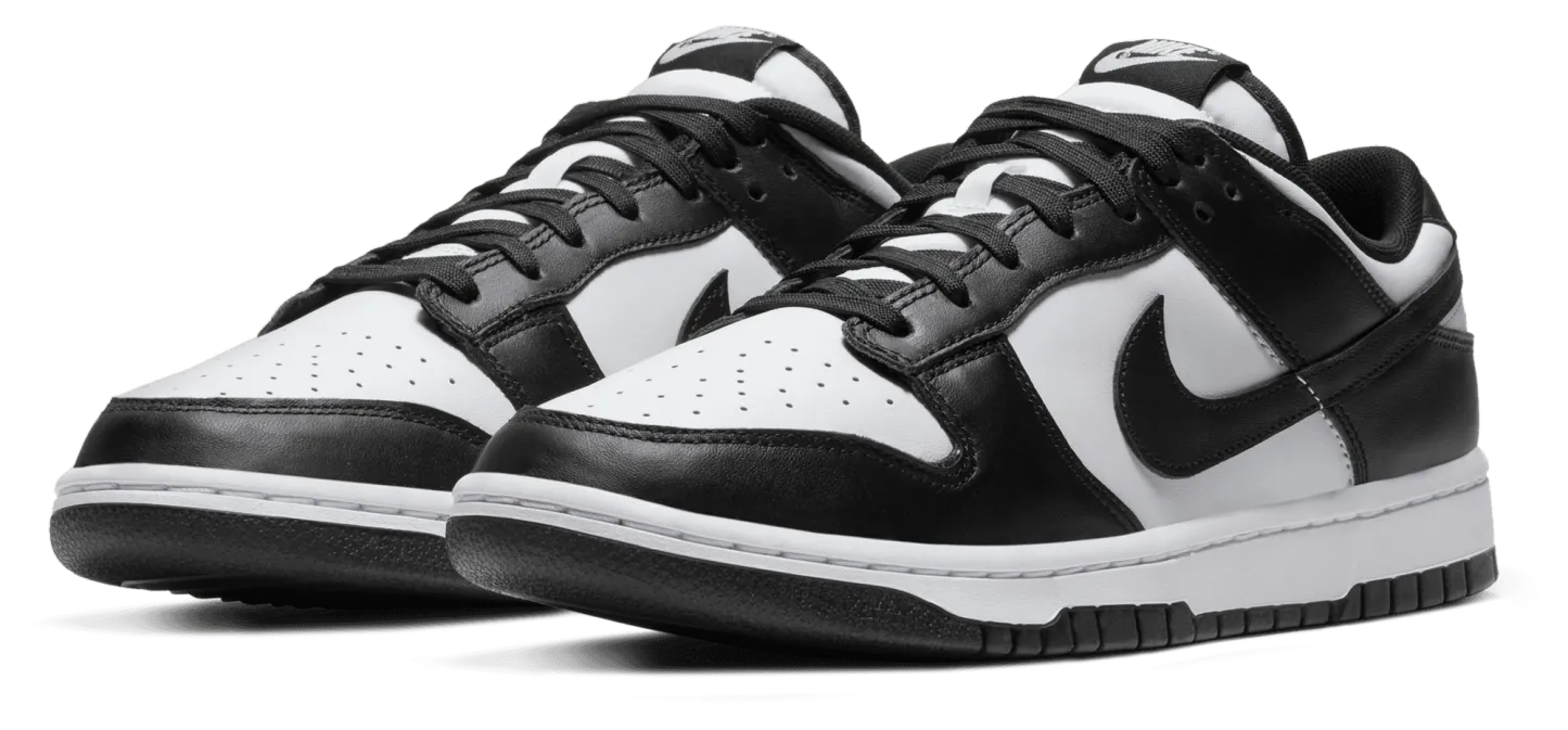 Nike Dunk Low Retro - White/White/Black - Image 6