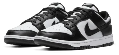 Nike Dunk Low Retro - White/White/Black - Image 6