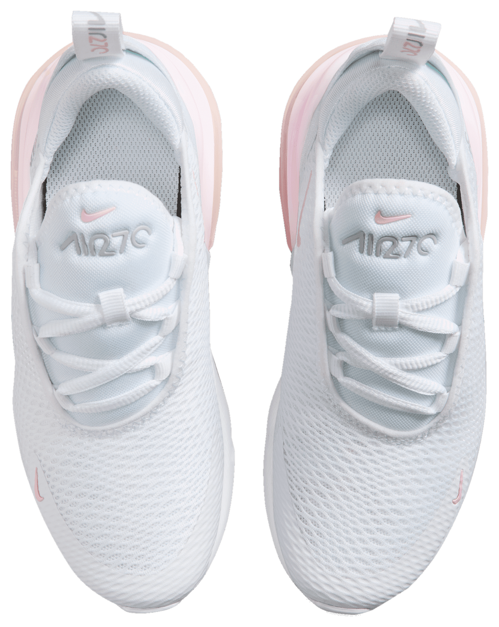 Nike Air Max 270 童款 - White/Pink Foam/Lt Smoke Grey - Image 4