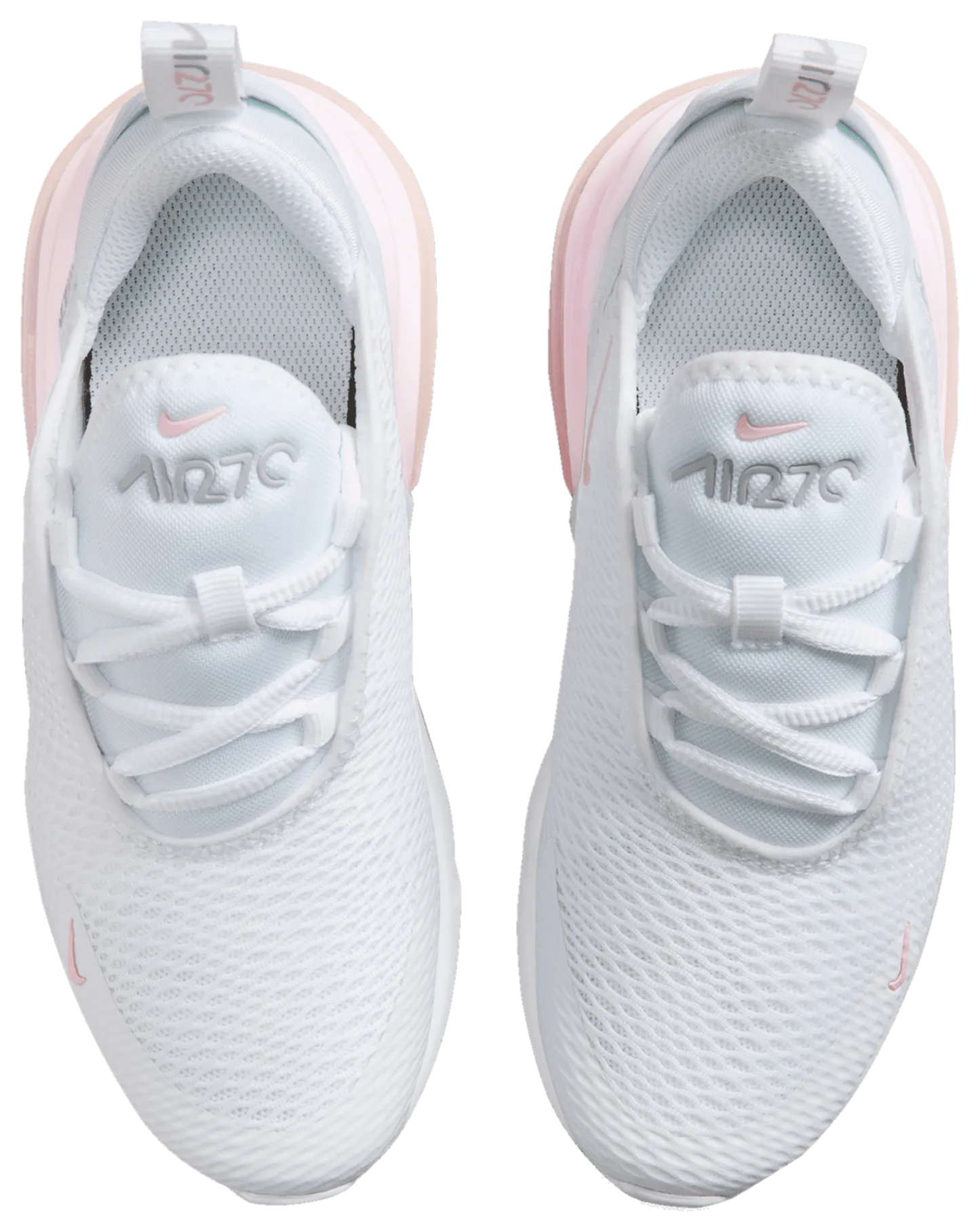 Nike Air Max 270 童款 - White/Pink Foam/Lt Smoke Grey - Image 4