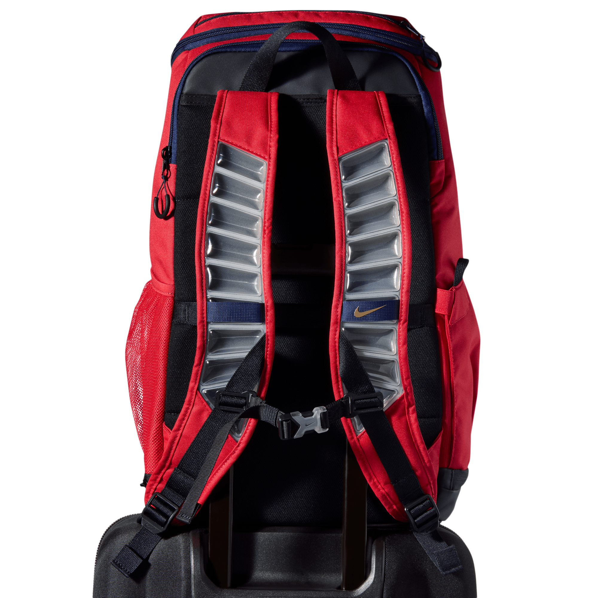 Nike Varsity Elite Backpack - Black/University Red/Metallic Gold - Image 8
