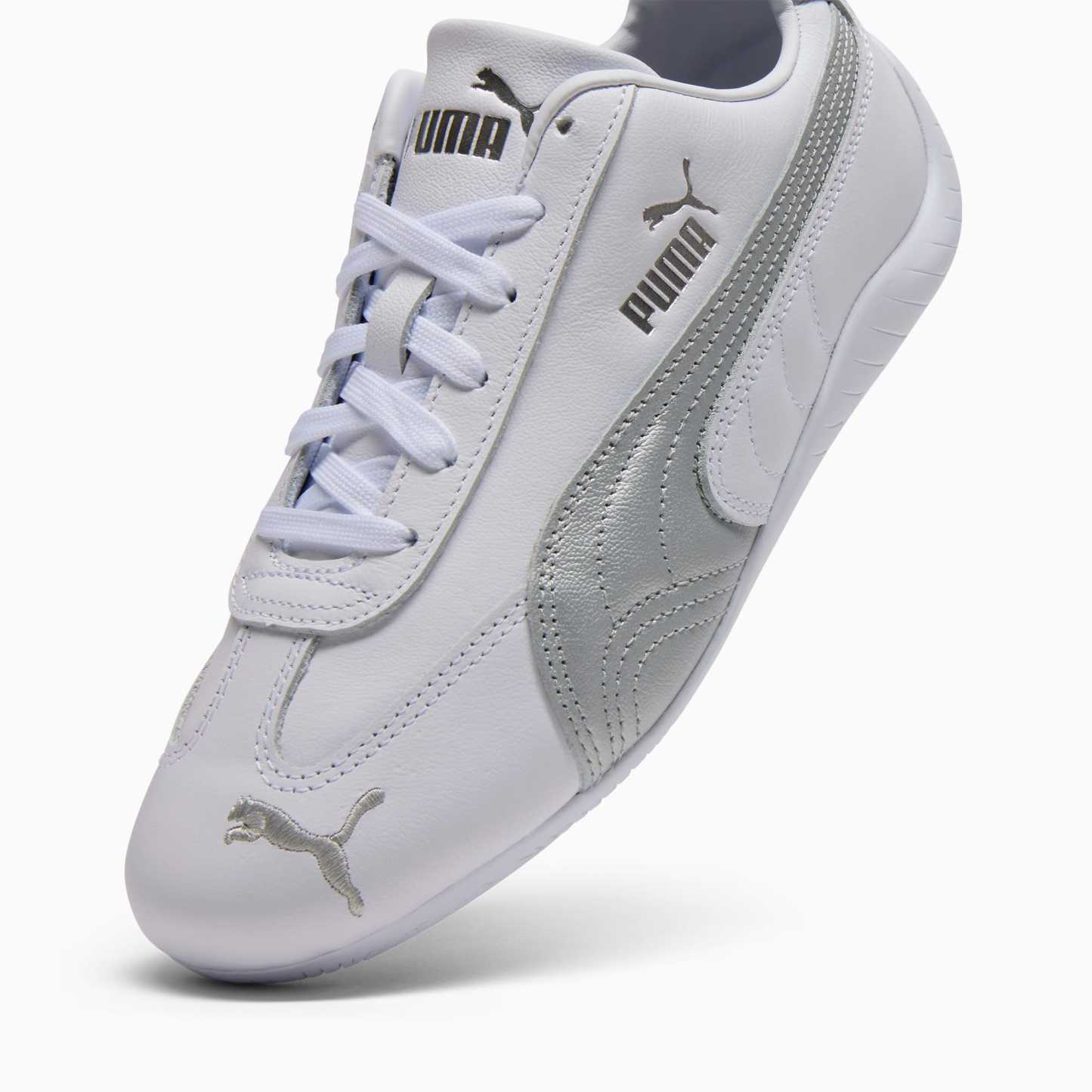 Speedcat Leather Women's Sneakers - PUMA White-PUMA Silver - 8