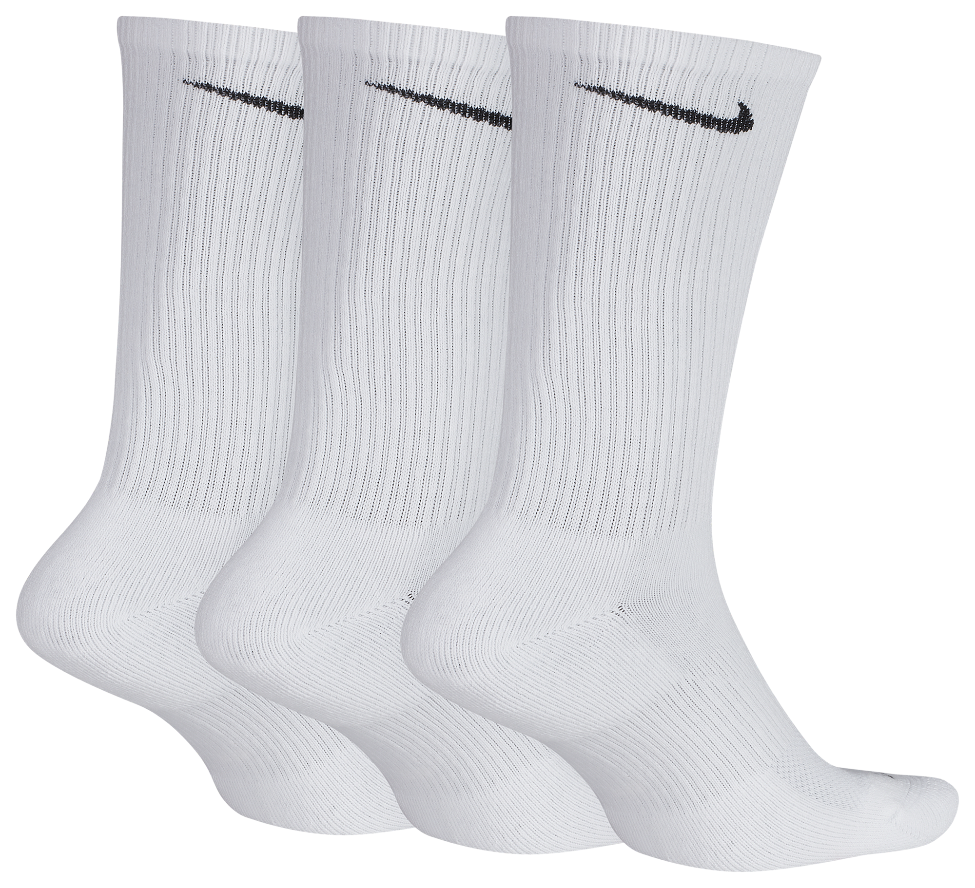 Nike 3 Pack Dri-FIT Plus Crew Socks - Black/White - Image 3