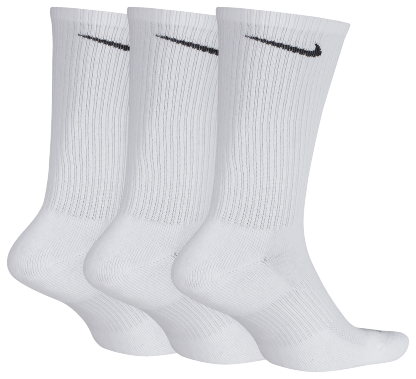 Nike 3 Pack Dri-FIT Plus Crew Socks - Black/White - Image 3