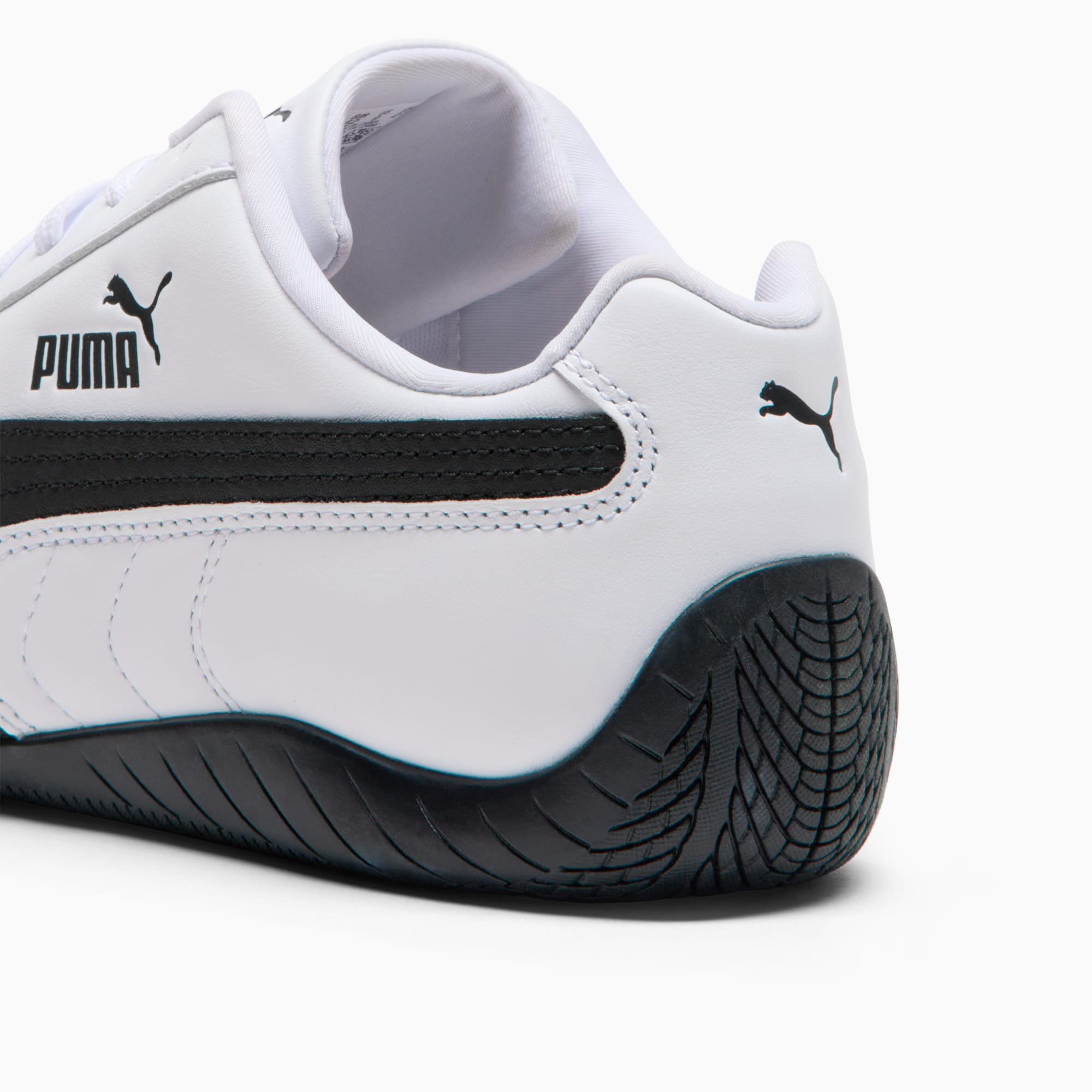 Speedcat Full Leather Men's Sneakers - PUMA White-PUMA Black - 5