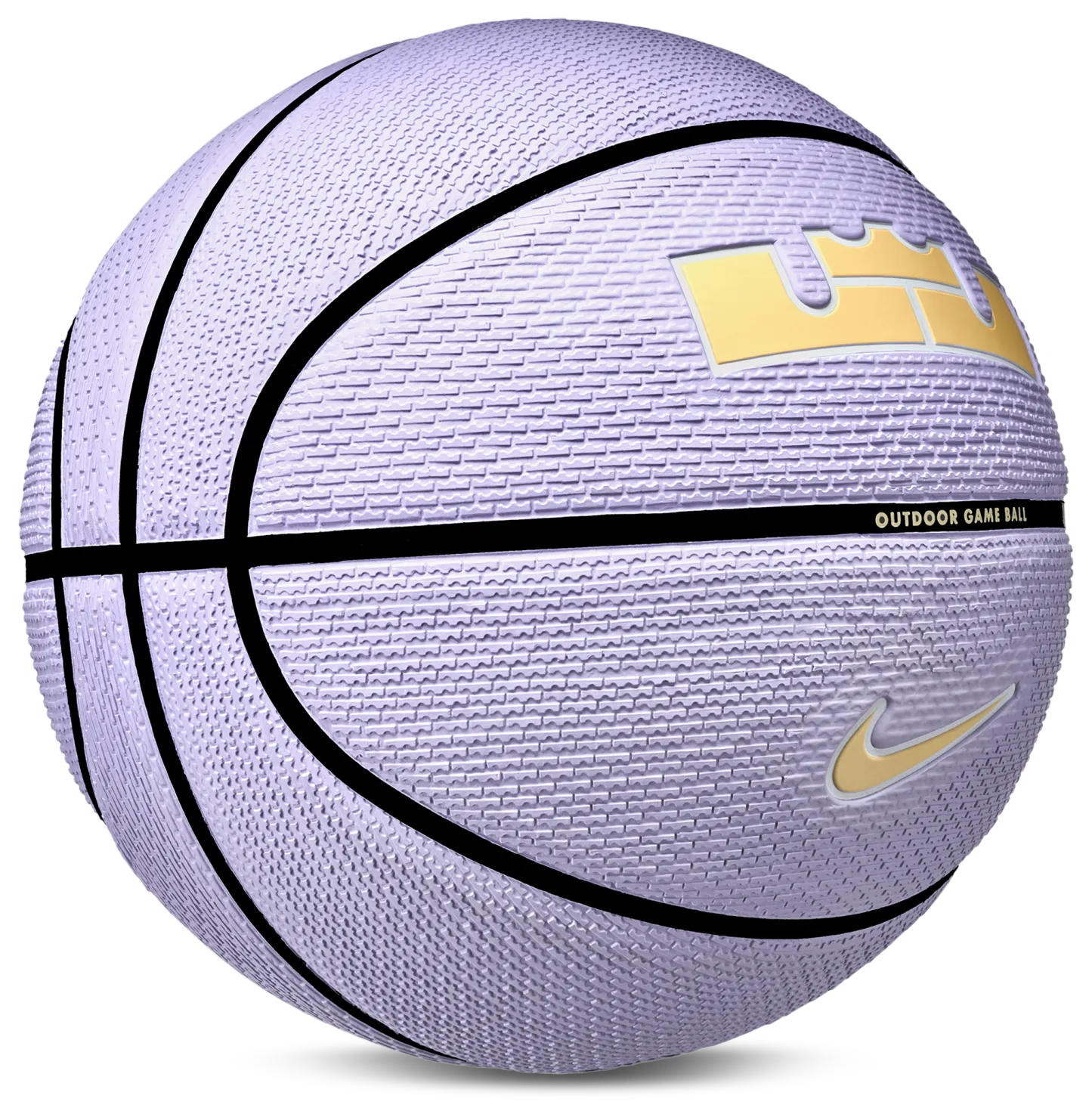 Nike Lebron Playground Basketball - White/Hydrangeas/Black - Image 3