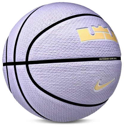 Nike Lebron Playground Basketball - White/Hydrangeas/Black - Image 3