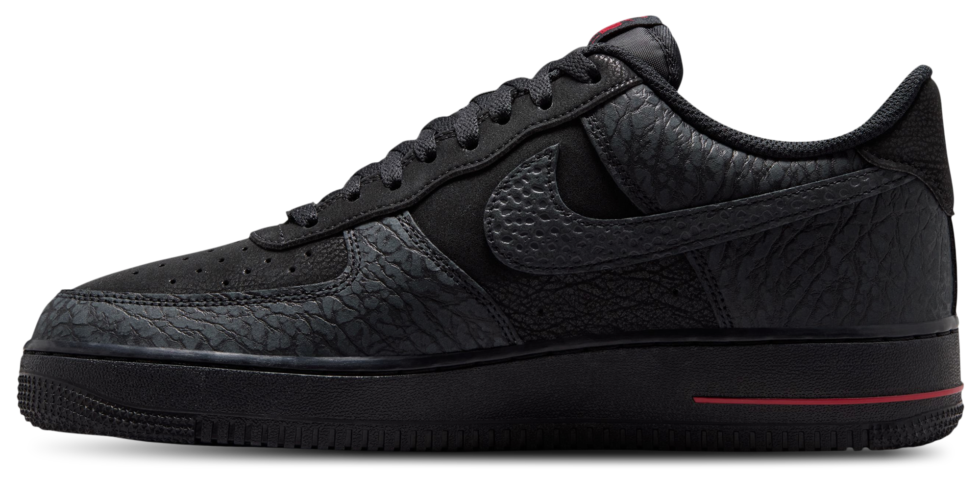 Nike Air Force 1 Low LE - Black/Tough Red/Dark Smoke Grey - Image 2