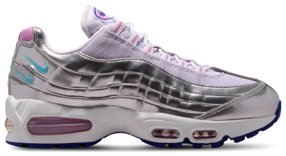 Nike Air Max 95 - White/Pink/Silver - Image 1