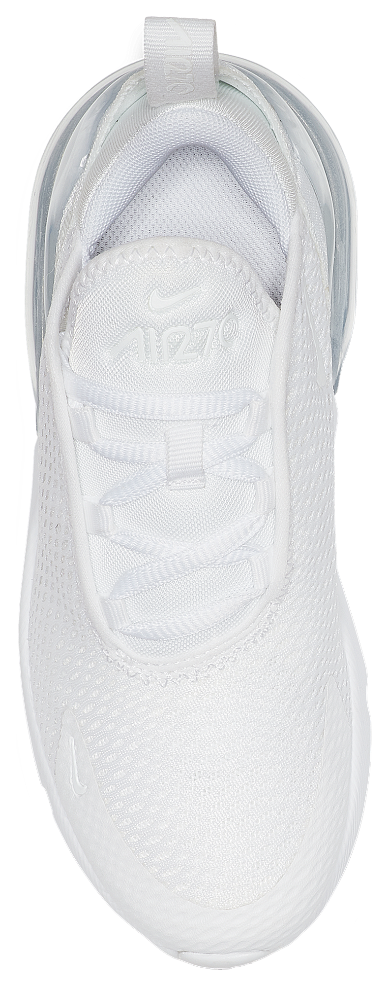 Nike Air Max 270 童款 - White/White/Metallic Silver - Image 3