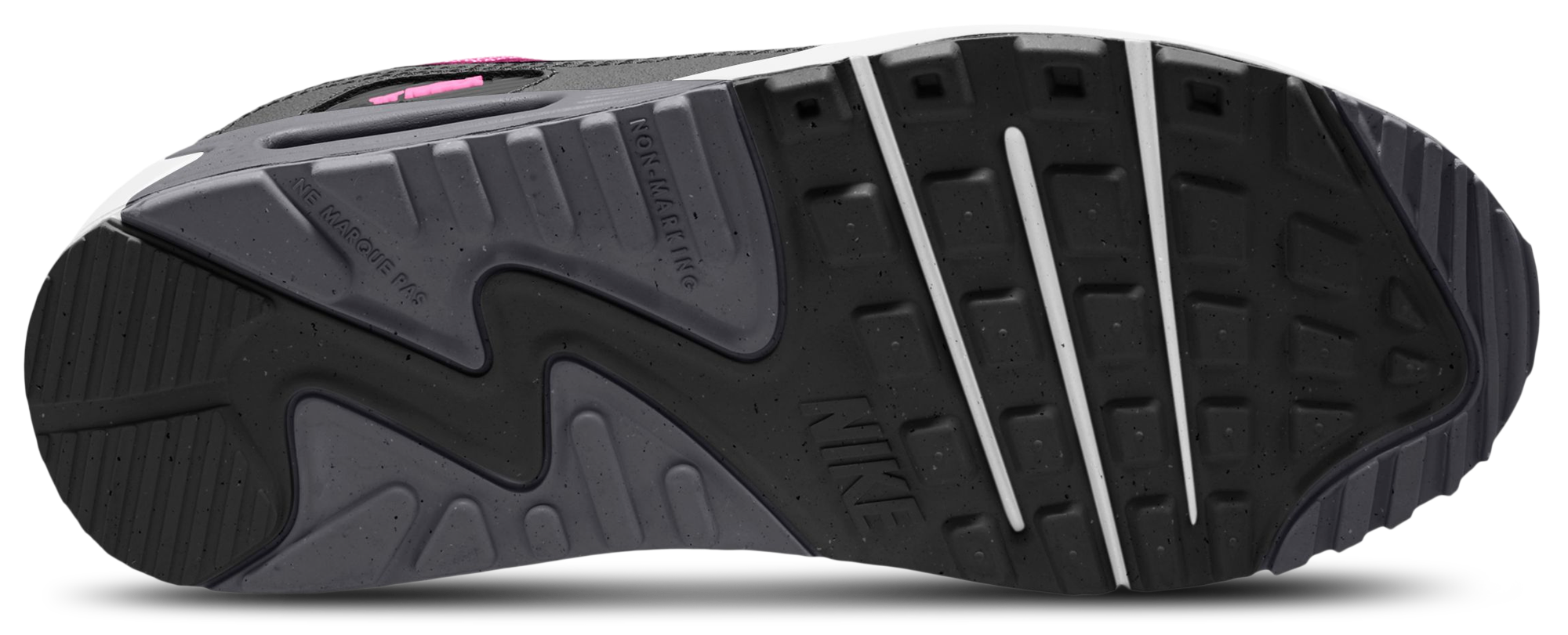 Nike Air Max 90 Mesh 童款 - White/Black/Playful Pink - Image 4