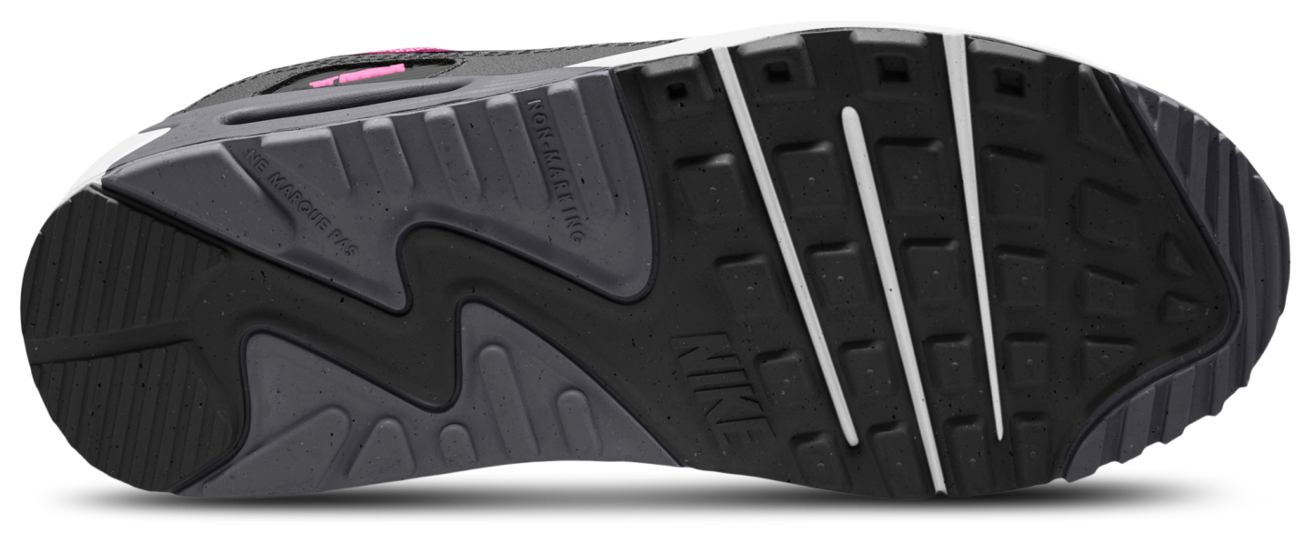 Nike Air Max 90 Mesh 童款 - White/Black/Playful Pink - Image 4