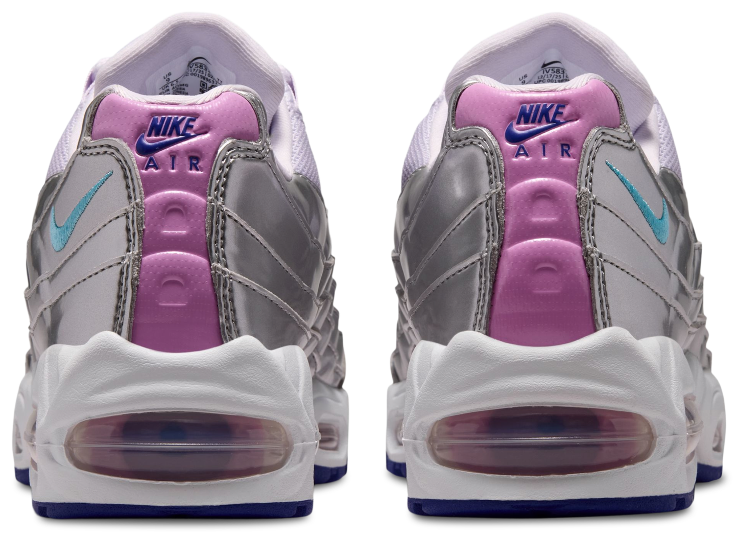 Nike Air Max 95 - White/Pink/Silver - Image 3