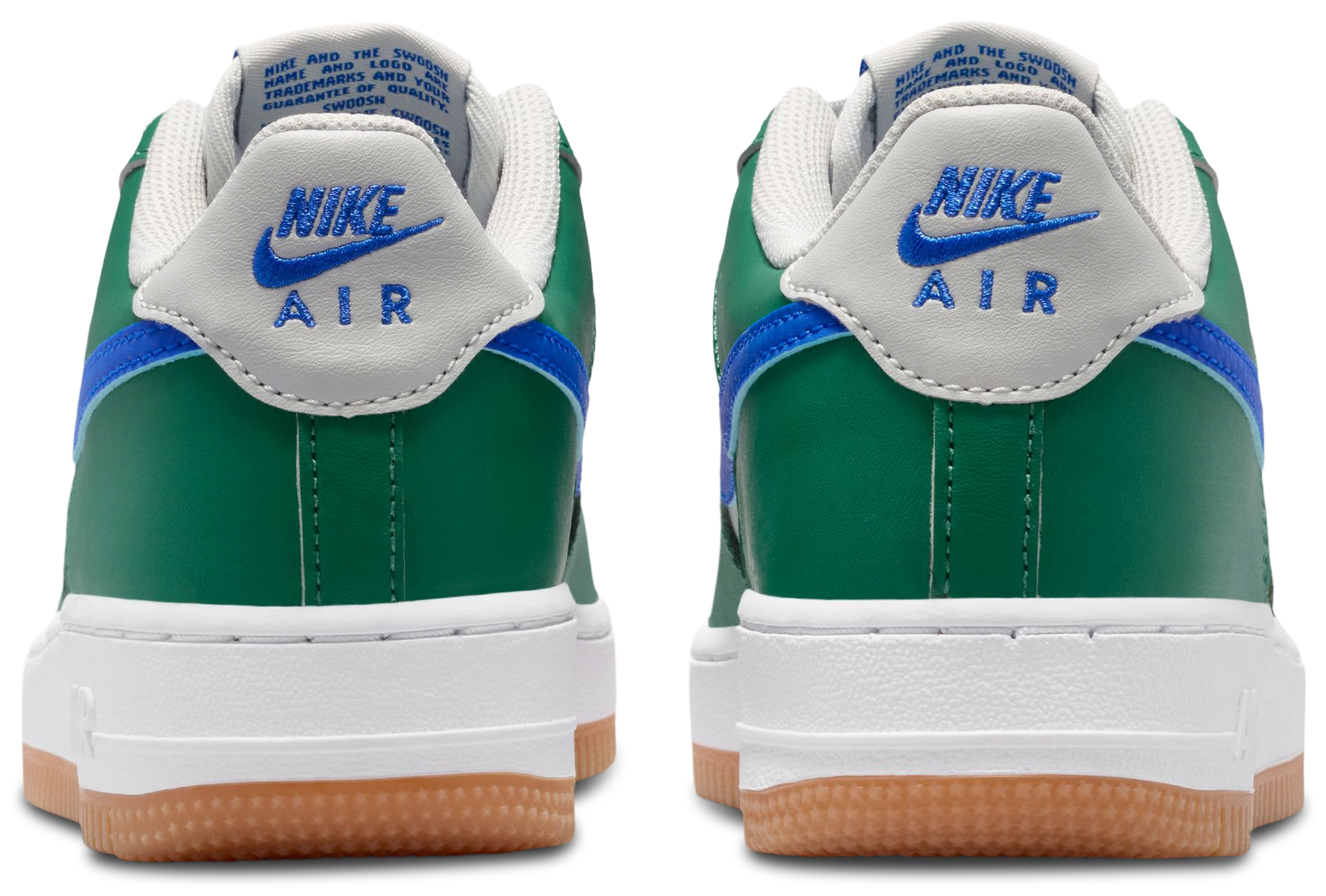 Nike Air Force 1 Low 童款 - Racer Blue/Gray Fog/Evergreen - Image 3