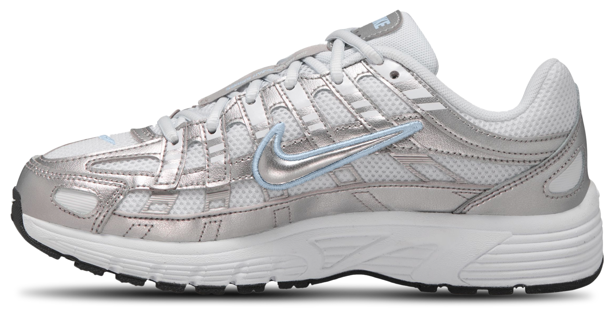 Nike P-6000 童款 - Metallic Silver/Blue/White - Image 2