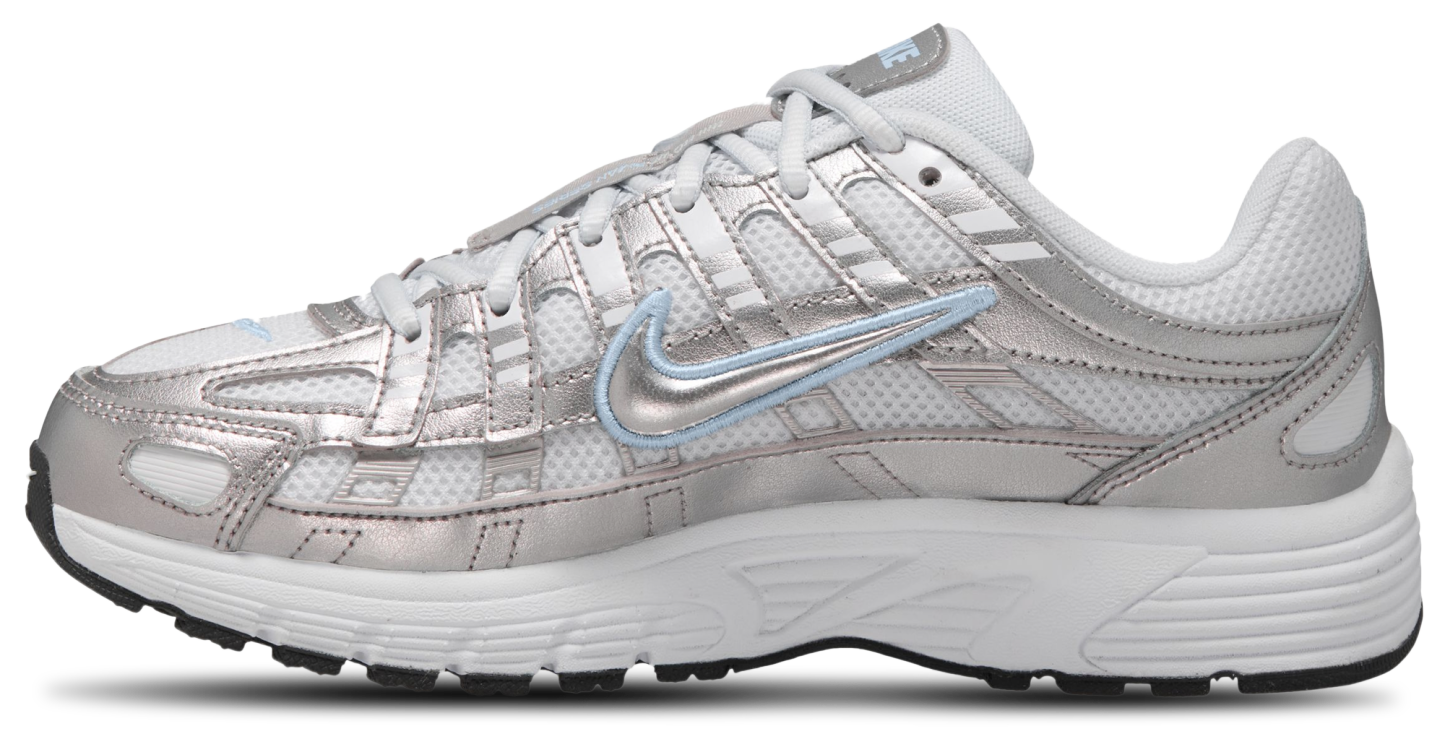 Nike P-6000 童款 - Metallic Silver/Blue/White - Image 2