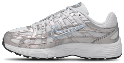 Nike P-6000 童款 - Metallic Silver/Blue/White - Image 2